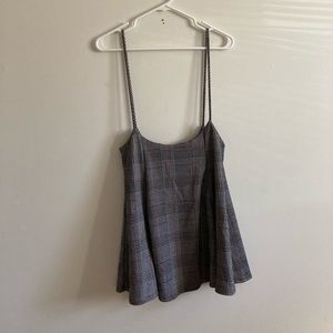 Lovely Day Plaid Overall Mini Skirt Size L